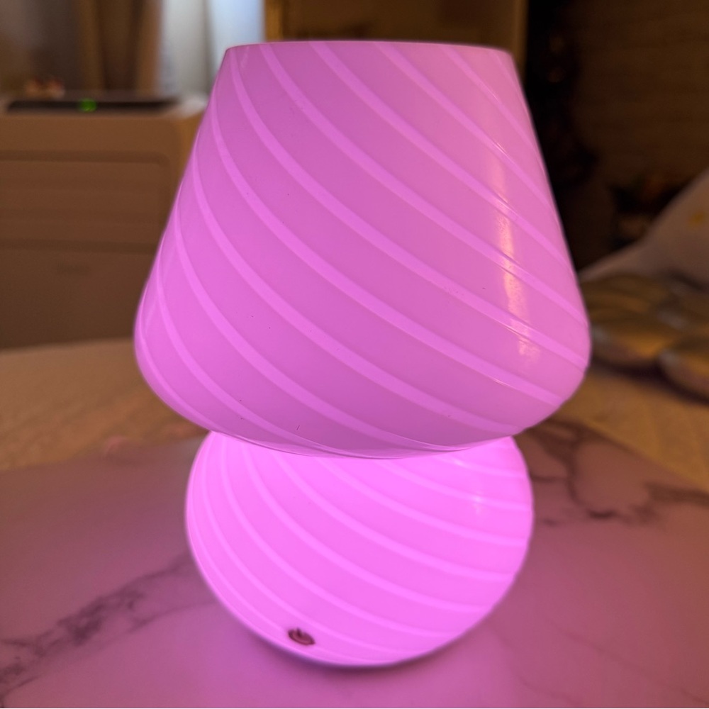 White Multicolor Lamp NWOT